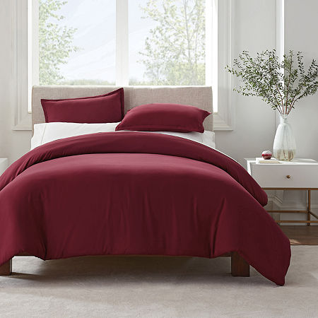 Serta Simply Clean Duvet Cover, One Size, Purple