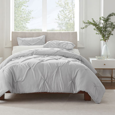 Serta Simply Clean™ Pleated Antimicrobial Treated Duvet Cover Set
