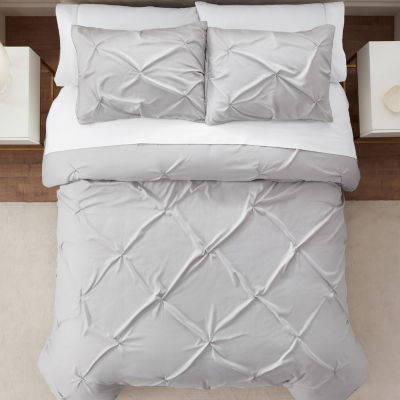 Serta Simply Clean™ Pleated Antimicrobial Treated Duvet Cover Set