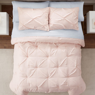 Serta Simply Clean™ Pleated Antimicrobial Treated Complete Bedding Set