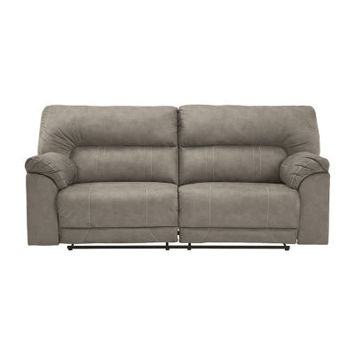 Signature Design by Ashley Cavalcade Power Reclining Sofa in Cool-Toned Slate