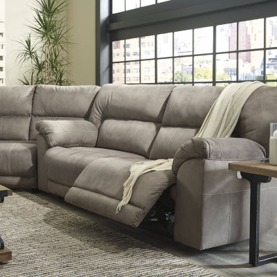 Signature Design by Ashley Cavalcade 3-Piece Power Reclining Sectional in Cool-Toned Slate