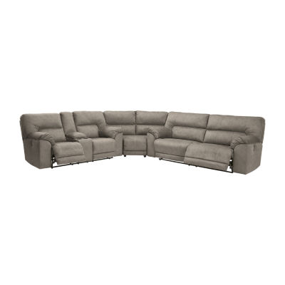 Signature Design by Ashley Cavalcade 3-Piece Power Reclining Sectional in Cool-Toned Slate