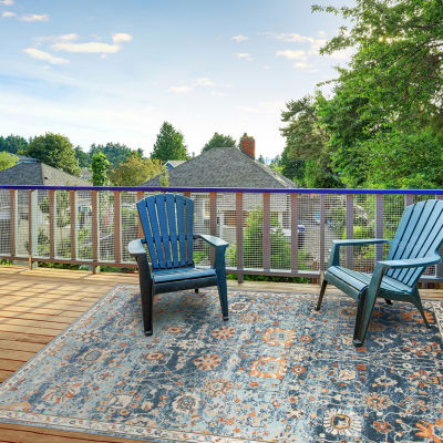 Amer Rugs Bethleham Cerr Floral Floral Indoor Outdoor Rectangular Accent Rug