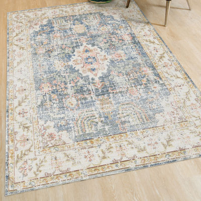 Amer Rugs Cienieka Dia Vintage Bordered Indoor Rectangular Accent Rug