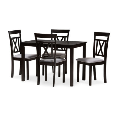 Rosie Dining Collection 5-pc. Rectangular Dining Set, Color: Gray ...