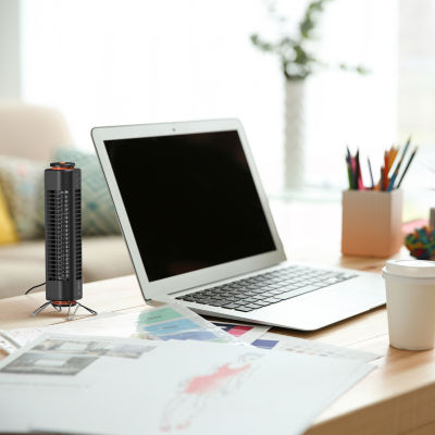 Sharper Image 12" Airbar Usb Powered With Full-Range Tilt Tower Desk Fan