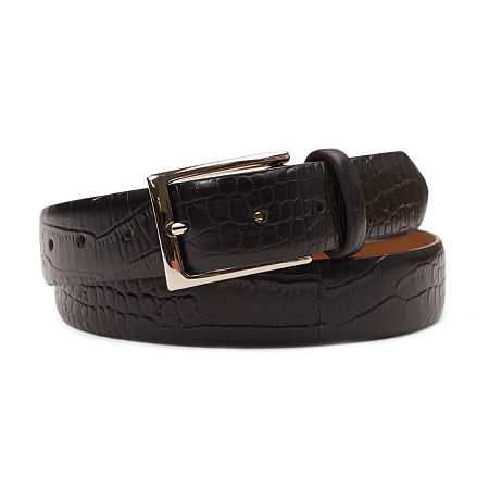 Stafford Feather Edge Mens Belt, L (38-40), Black