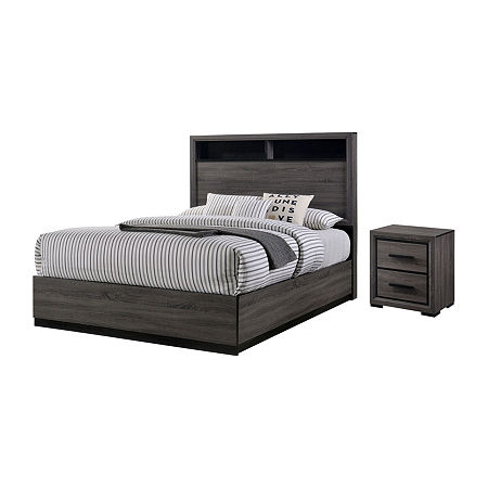 Trow 2 Piece Bedroom Set, One Size, Gray