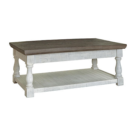 Signature Design By Ashley Havalance Living Room Collection Lift-Top Coffee Table, One Size, White