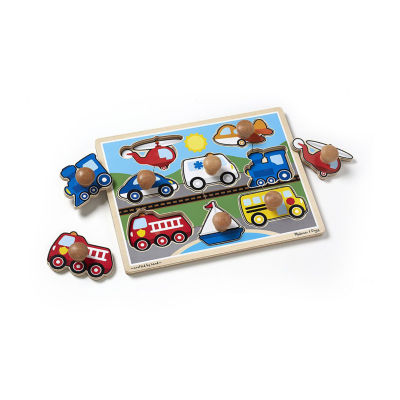 Melissa & Doug Vehicles Jumbo Knob Puzzle - 8 Pieces Puzzle