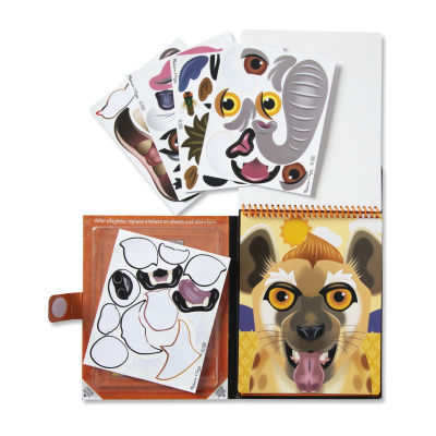 Melissa & Doug Make-A-Face Reusable Sticker Pad Bundle (3-Pack): Safari, Farm And Pets Sticker Activity Pads