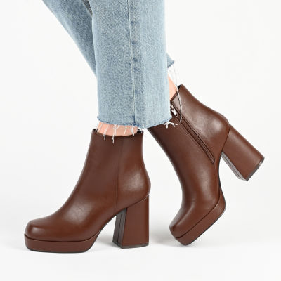 Journee Collection Womens Mollie Block Heel Booties