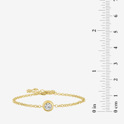 Diamond Addiction (G-H / Si2-I1) Womens 10K Gold 8 Inch Cable Round Chain Bracelet
