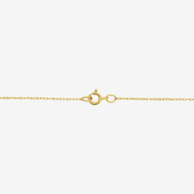 Womens 14K Two Tone Gold Cross 18 Inch Pendant Necklace
