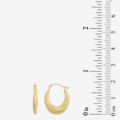 10K Gold 20mm Round Hoop Earrings