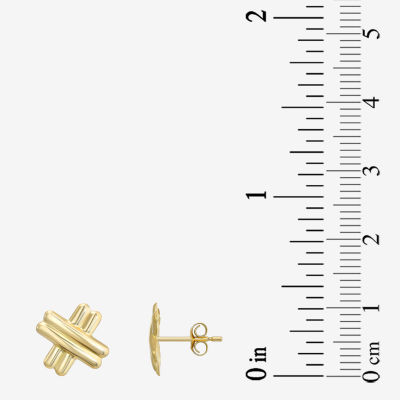 10K Gold 9mm Stud Earrings