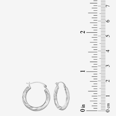 Womens 14K Gold 18mm Round Hoop Earrings
