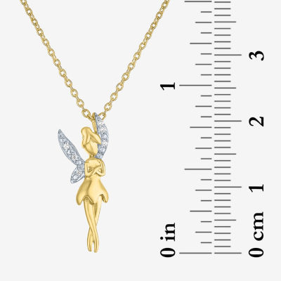 Diamond Accent (G-H / Si2-I1) Womens Diamond Accent Lab Grown White Diamond 14K Gold Over Silver Sterling Silver Pendant Necklace