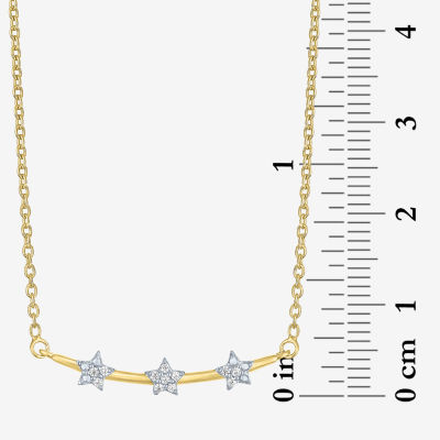 Diamond Accent (G-H / Si2-I1) Womens Lab Grown White 14K Gold Over Silver Sterling Pendant Necklace