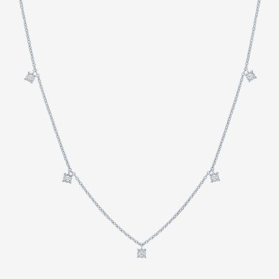 Diamond Addiction (G-H / Si2-I1) Womens 1/10 CT. T.W. Lab Grown White Diamond Sterling Silver Pendant Necklace