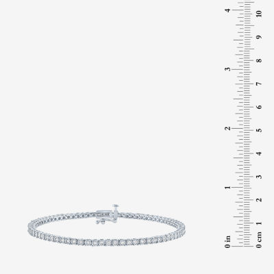 G-H / I1-I2) 1/ CT. T.W. Lab Grown White Diamond Sterling Silver Inch Tennis Bracelet