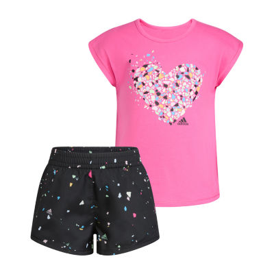 Toddler girl hot sale adidas shorts