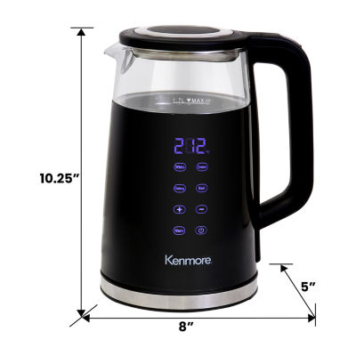 Kenmore Digital Cordless Glass Tea Kettle