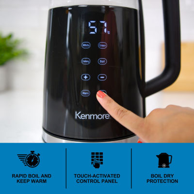 Kenmore Digital Cordless Glass Tea Kettle