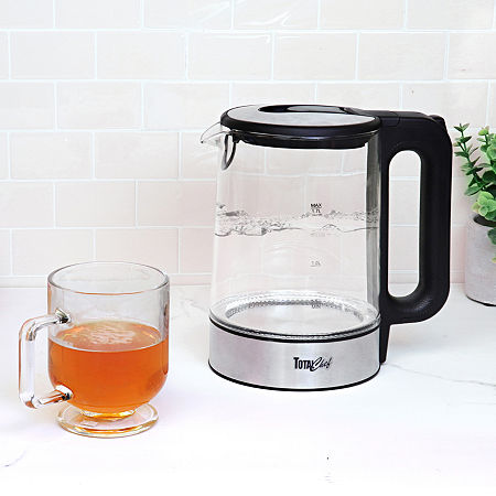 Cordless Electric Glass Tea Kettle, One Size, Black