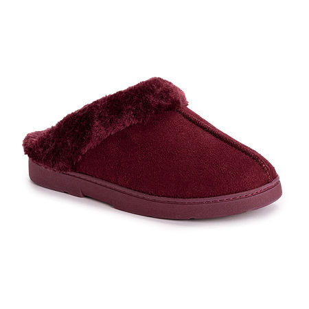 Muk Luks Womens Clog Slippers, Medium, Red