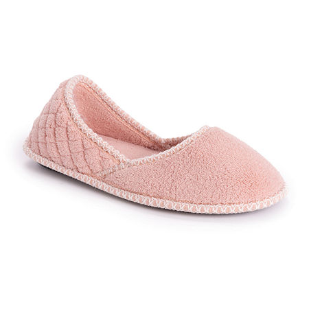 Muk Luks Beverly Womens Slip-On Slippers, Large, Pink