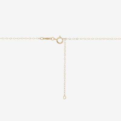 Womens 10K Gold Inch Pendant Necklace
