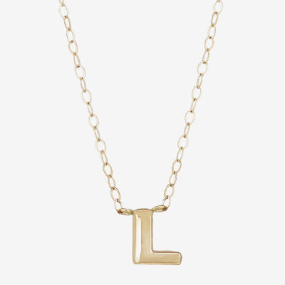 Womens 10K Gold Inch Pendant Necklace