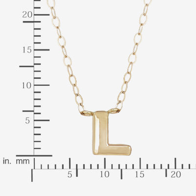 Womens 10K Gold Inch Pendant Necklace
