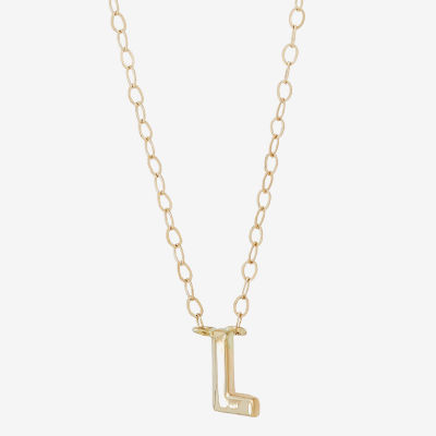 Womens 10K Gold Inch Pendant Necklace