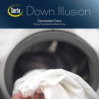 Serta® Down Illusion Medium Density 2-Pack Allergen Barrier 2 Pack Medium Density Bed Pillow