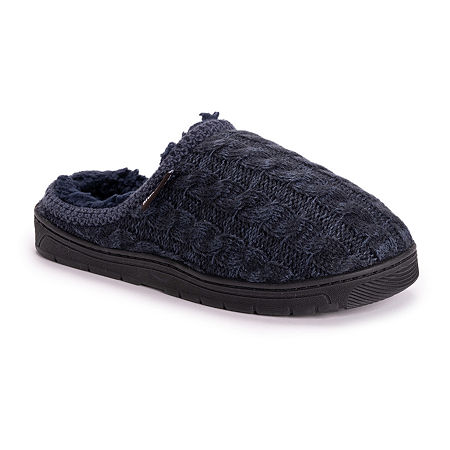 Muk Luks Mens Clog Slippers, Large, Blue