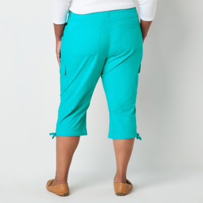 St. John's Bay Womens Plus Straight Mid Rise Capri Pant
