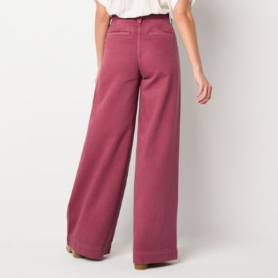 a.n.a Soft Drape Womens High Rise Wide Leg Jean