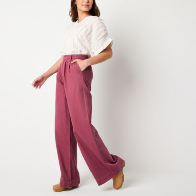 a.n.a Soft Drape Womens High Rise Wide Leg Jean