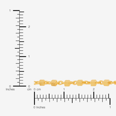 Made in Italy Womens 24K Gold Over Silver 20 Inch Link Chain Necklace