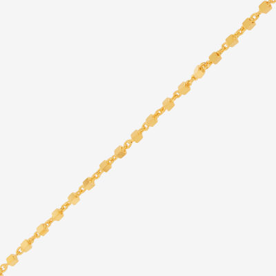 Made in Italy Womens 24K Gold Over Silver 20 Inch Link Chain Necklace
