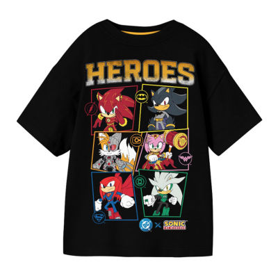 Little & Big Kid Boys Crew Neck Short Sleeve Oversized Sonic the Hedgehog Graphic T-Shirt
