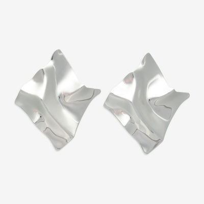 Bold Elements Silver Tone Womens Drop Earrings