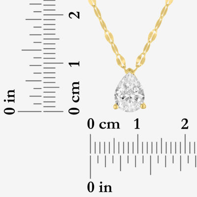 Diamond Addiction (E-F / Vs1-Vs2) Womens 1 CT. T.W. Lab Grown White Diamond 10K Gold Pear 18 Inch Pendant Necklace