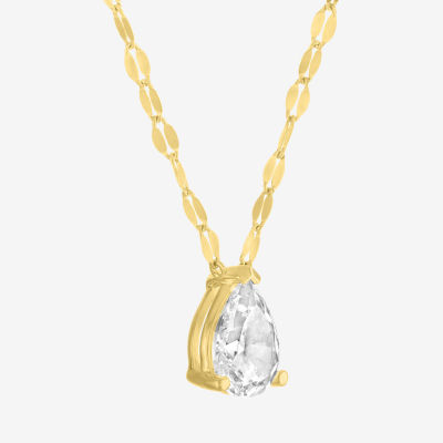 Diamond Addiction (E-F / Vs1-Vs2) Womens 1 CT. T.W. Lab Grown White Diamond 10K Gold Pear 18 Inch Pendant Necklace