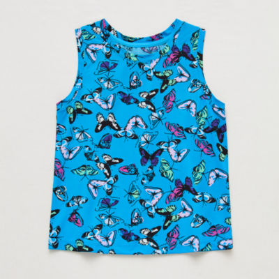 Xersion Performance Little & Big Kid Girls Crew Neck Sleeveless Active Tank Top