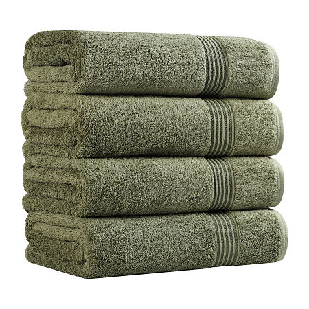 Superior Heritage Collection | 100% Egyptian Cotton 4-pc. Quick Dry Bath Towel In Green