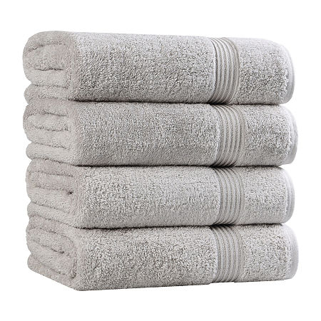 Superior Heritage Collection | 100% Egyptian Cotton 4-pc. Quick Dry Bath Towel In Silver